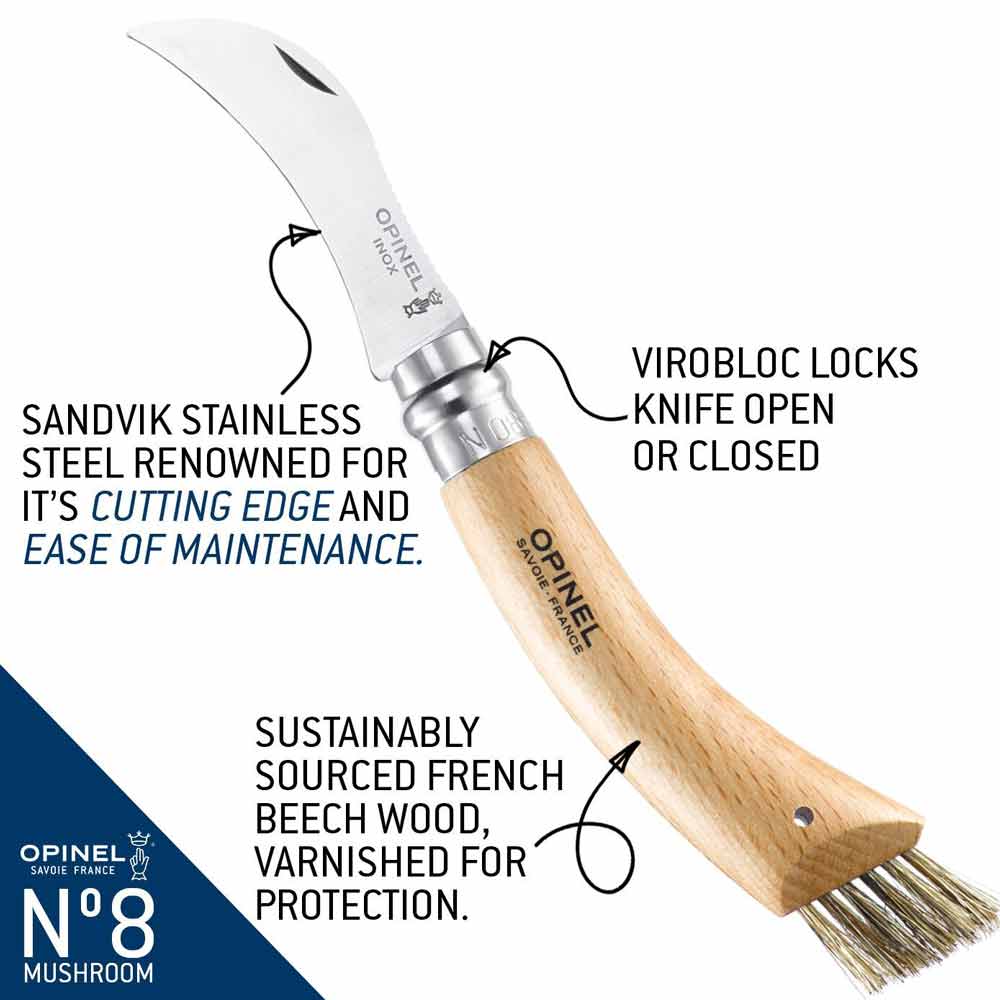 Opinel Stainless Steel Mushroom Knife